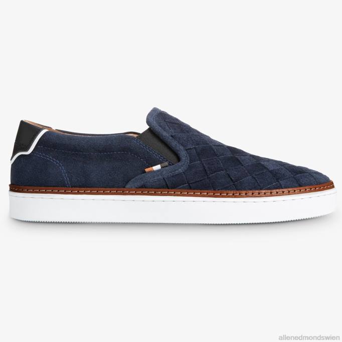 Allen Edmonds Schuhe D66B316 | Allen Edmonds Alpha-gewebter Slip-on-Sneaker Marineblaues Wildleder Männer