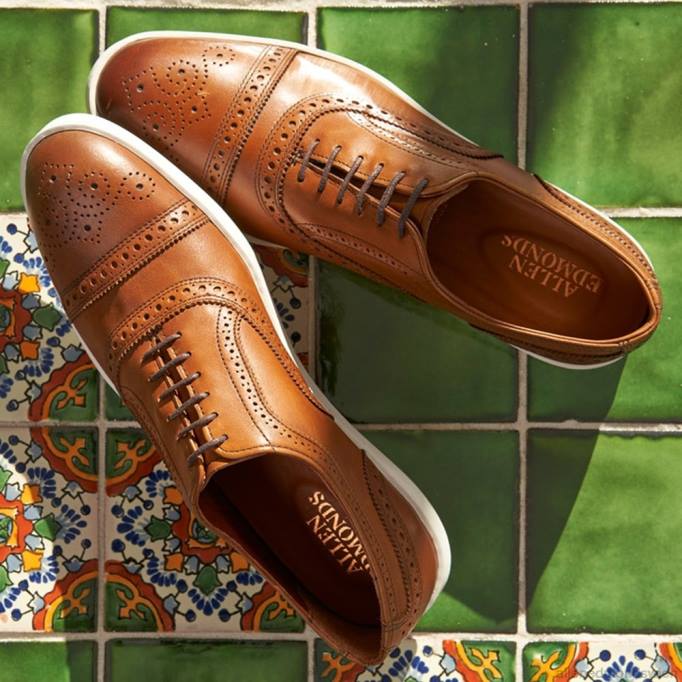 Allen Edmonds Schuhe D66B33 | Allen Edmonds Strand-Oxford-Kleid-Sneaker Walnussbraun Männer