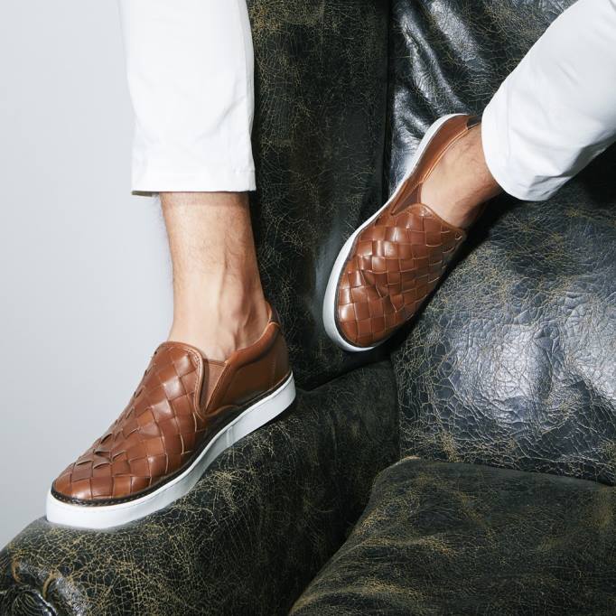 Allen Edmonds Schuhe D66B46 | Allen Edmonds Alpha-gewebter Slip-on-Sneaker bräunen Männer