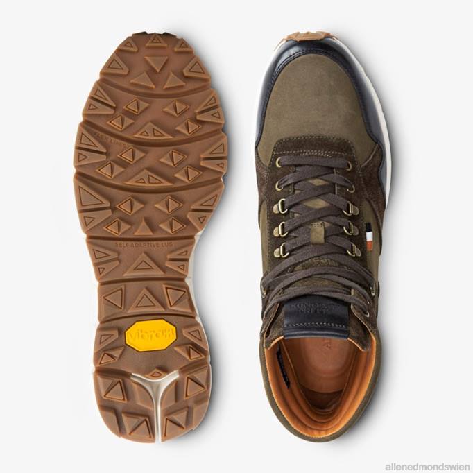 Allen Edmonds Schuhe D66B72 | Allen Edmonds Canyon wetterfester High-Top-Wander-Sneaker schwarz/loden Männer
