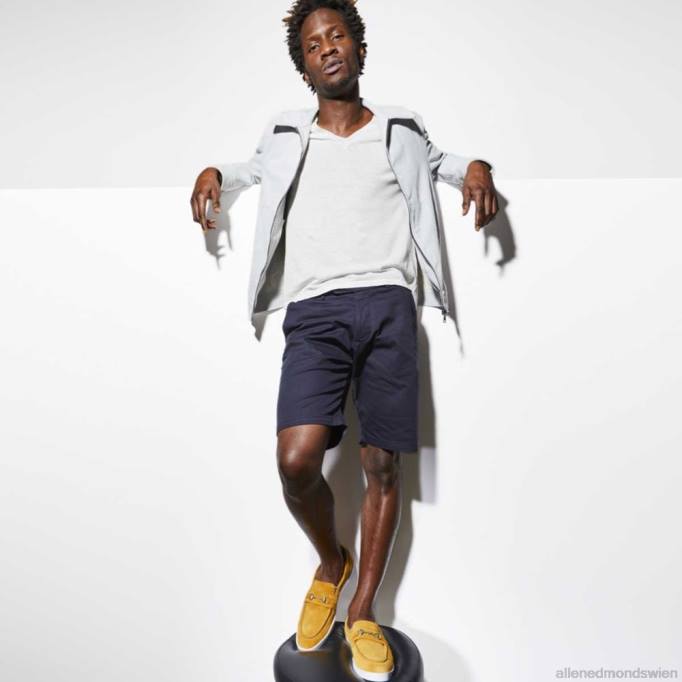 Allen Edmonds Schuhe D66B203 | Allen Edmonds Randolph Bit Slip-On-Sneaker gelbes Wildleder Männer