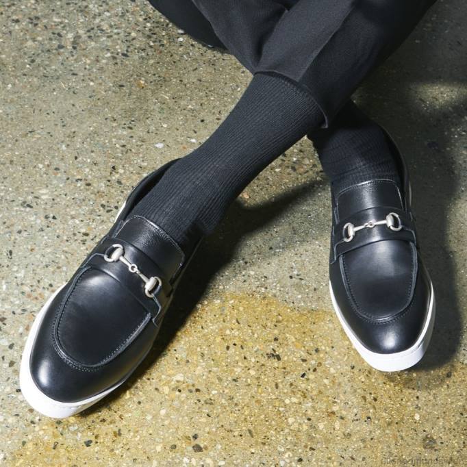 Allen Edmonds Schuhe D66B205 | Allen Edmonds Randolph Bit Slip-On-Sneaker schwarzes Leder Männer