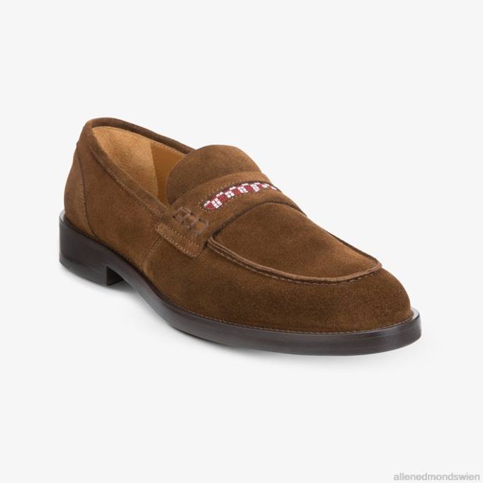 Allen Edmonds Schuhe D66B125 | Allen Edmonds Bolama-Pennyloafer aus Wildleder von Armando Cabral braun Männer