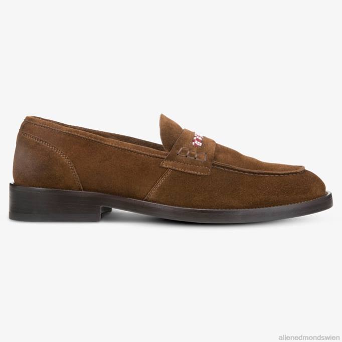 Allen Edmonds Schuhe D66B125 | Allen Edmonds Bolama-Pennyloafer aus Wildleder von Armando Cabral braun Männer