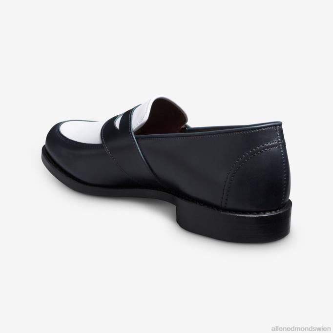 Allen Edmonds Schuhe D66B171 | Allen Edmonds Randolph Spectator Penny Loafer Marineblau/weißes Leder Männer