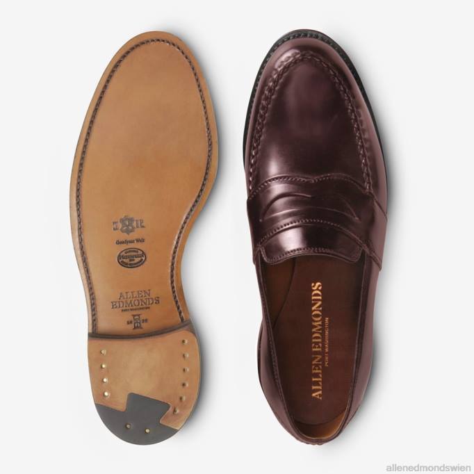 Allen Edmonds Schuhe D66B300 | Allen Edmonds Randolph Shell Cordovan Pennyloafer Burgunder Cordovan Männer