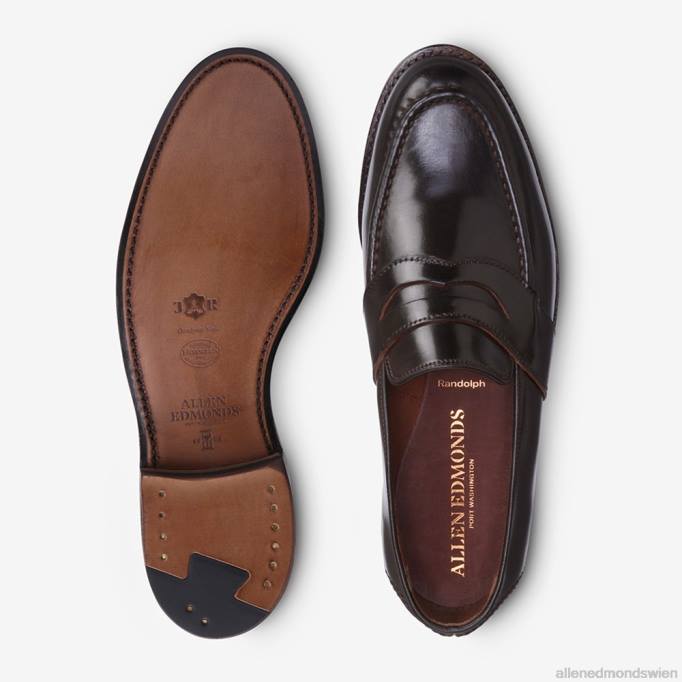 Allen Edmonds Schuhe D66B301 | Allen Edmonds Randolph Shell Cordovan Pennyloafer brauner Cordovan Männer