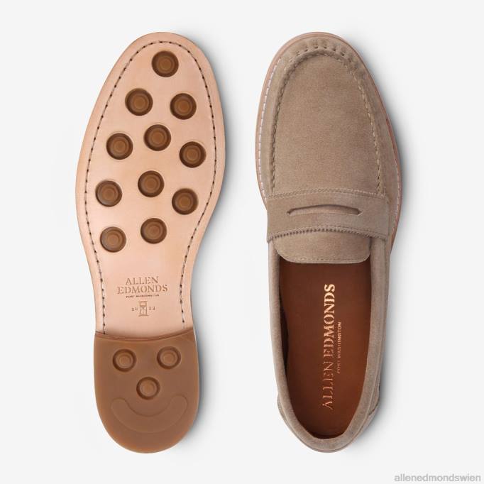 Allen Edmonds Schuhe D66B349 | Allen Edmonds Dylan Pennyloafer Knochenwildleder Männer