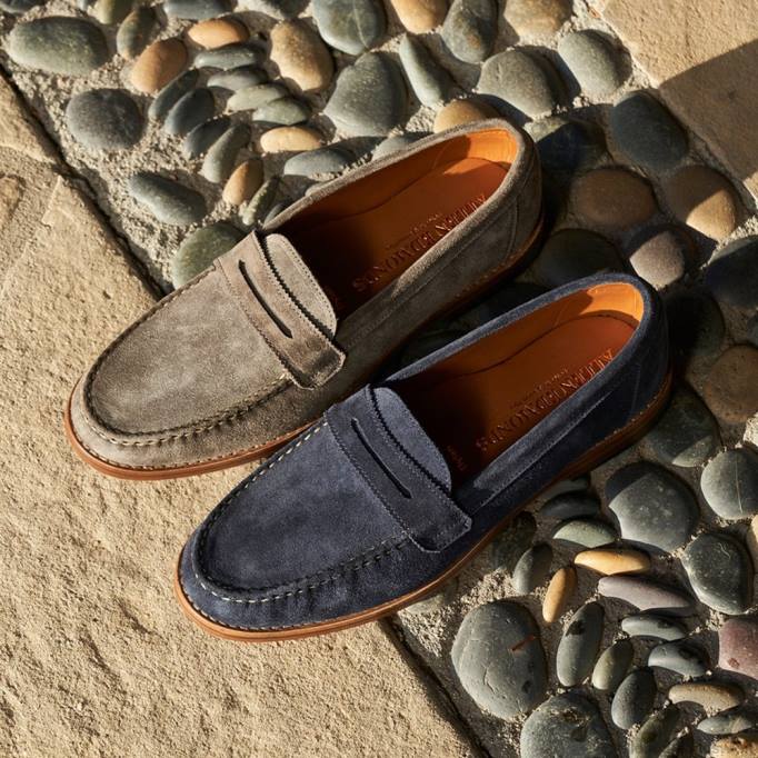 Allen Edmonds Schuhe D66B350 | Allen Edmonds Dylan Pennyloafer marineblaues Wildleder Männer