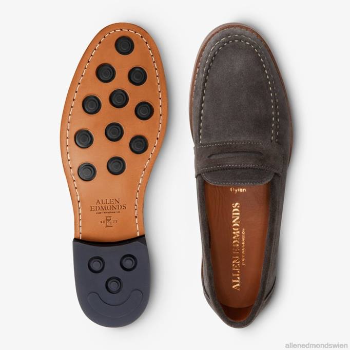 Allen Edmonds Schuhe D66B351 | Allen Edmonds Dylan Pennyloafer graues Wildleder Männer