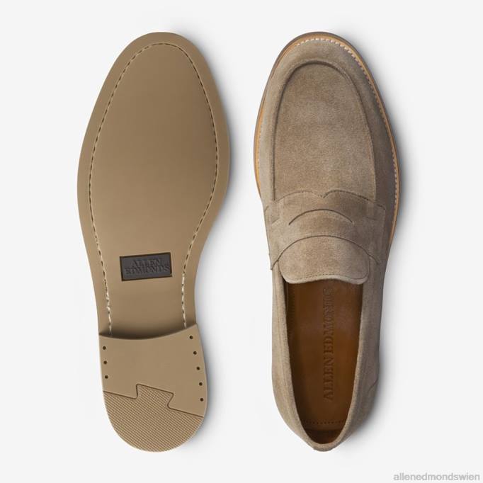 Allen Edmonds Schuhe D66B382 | Allen Edmonds Newton Pennyloafer Taupefarbenes Wildleder Männer