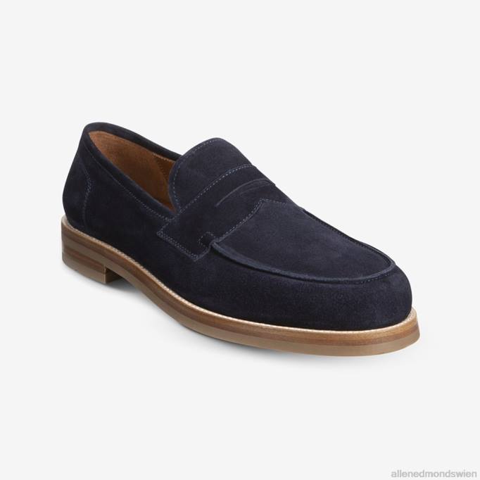 Allen Edmonds Schuhe D66B384 | Allen Edmonds Newton Pennyloafer marineblaues Wildleder Männer
