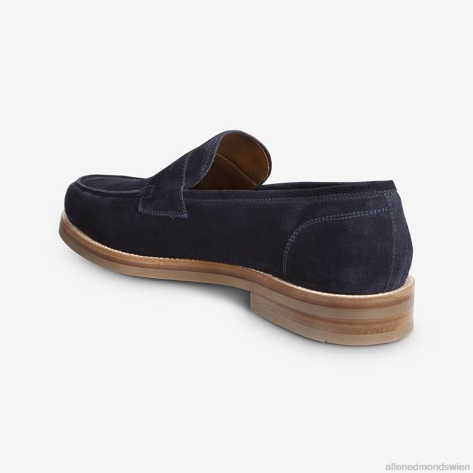 Allen Edmonds Schuhe D66B384 | Allen Edmonds Newton Pennyloafer marineblaues Wildleder Männer