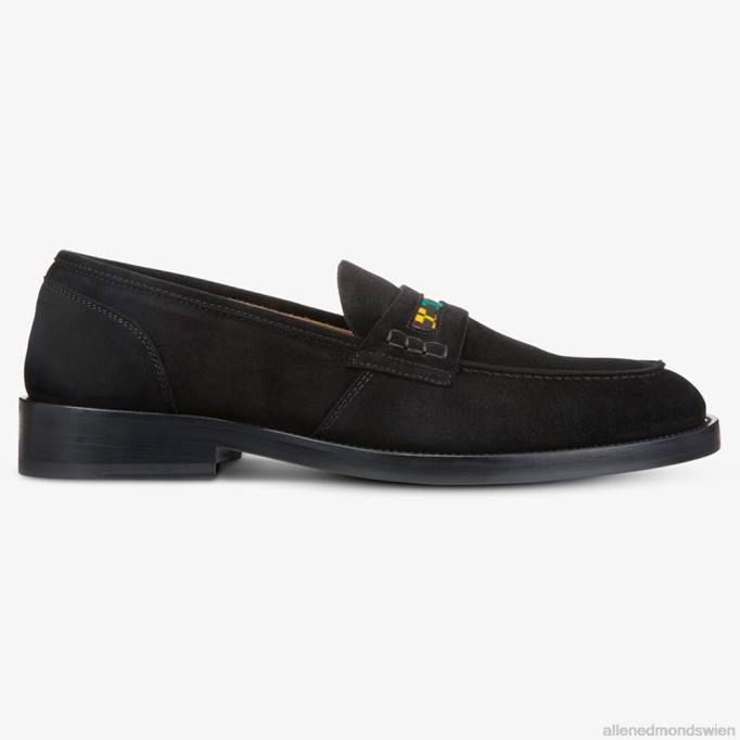 Allen Edmonds Schuhe D66B464 | Allen Edmonds Bolama-Pennyloafer aus Wildleder von Armando Cabral Schwarz Männer
