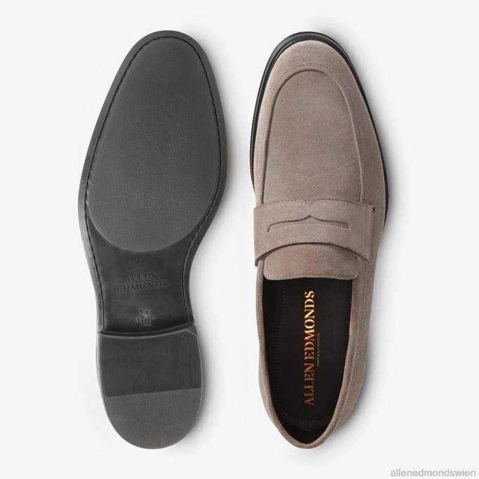 Allen Edmonds Schuhe D66B99 | Allen Edmonds Salerno-Pennyloafer aus Wildleder grau Männer