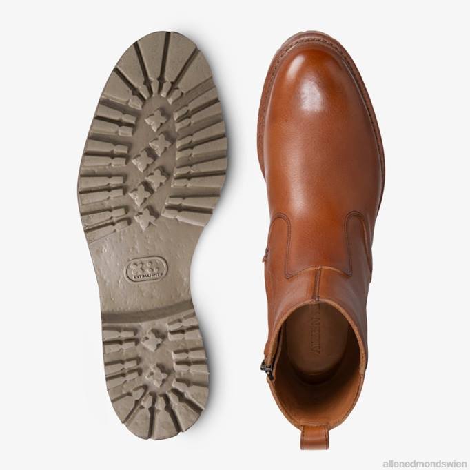 Allen Edmonds Schuhe D66B427 | Allen Edmonds Discovery Motorradstiefel Cognac Männer
