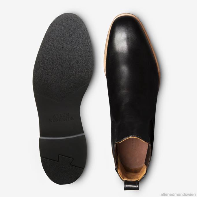 Allen Edmonds Schuhe D66B50 | Allen Edmonds Chelsea-Stiefel mit Liverpool-Signatur schwarzes Leder Männer