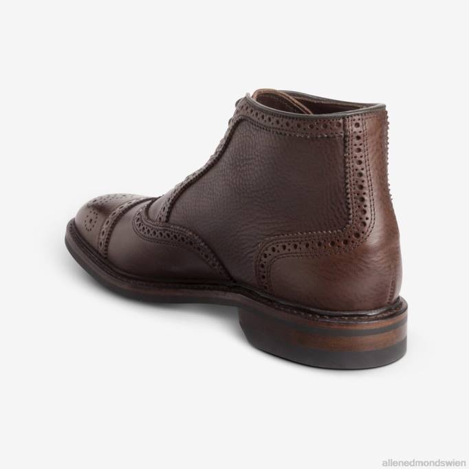 Allen Edmonds Schuhe D66B131 | Allen Edmonds Hamilton Oxford-Stiefel mit Kappenkappe braun getrommelt Männer