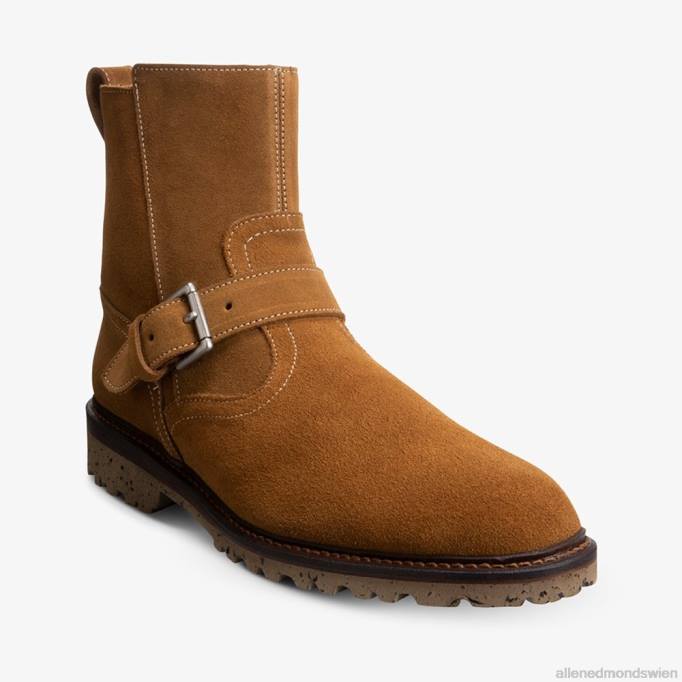 Allen Edmonds Schuhe D66B129 | Allen Edmonds Discovery Wildleder-Motorradstiefel von Armando Cabral Cognac Männer