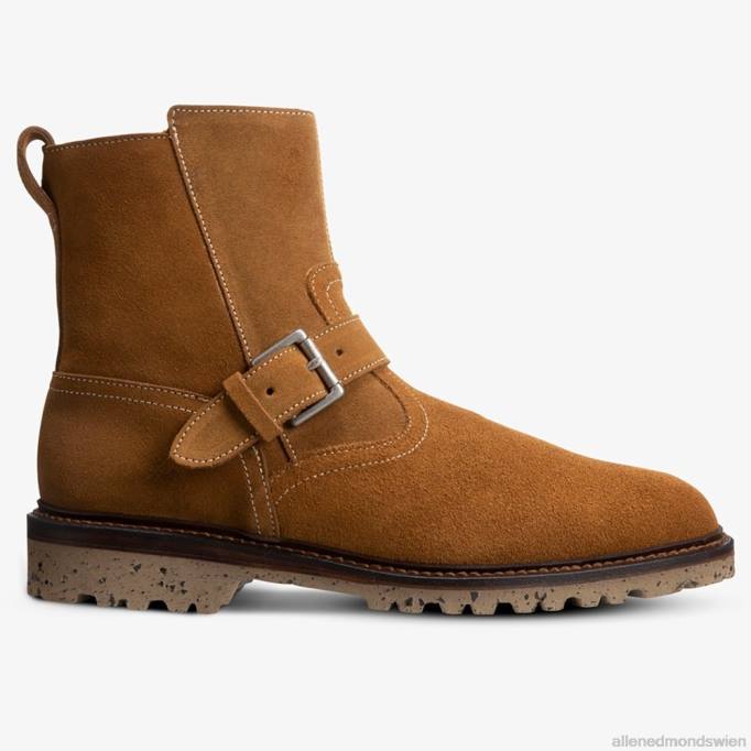 Allen Edmonds Schuhe D66B129 | Allen Edmonds Discovery Wildleder-Motorradstiefel von Armando Cabral Cognac Männer