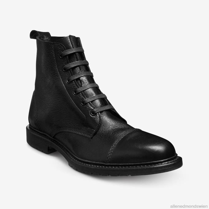 Allen Edmonds Schuhe D66B145 | Allen Edmonds Normandie-Captoe-Stiefel Schwarz Männer
