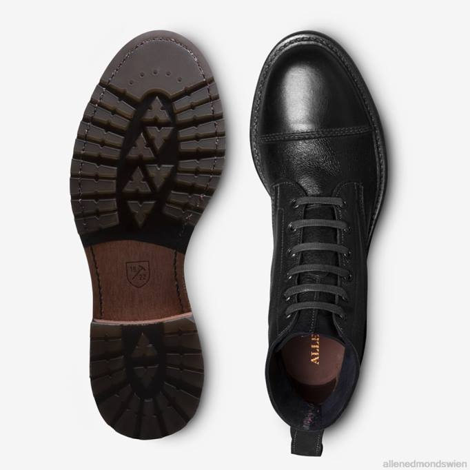 Allen Edmonds Schuhe D66B145 | Allen Edmonds Normandie-Captoe-Stiefel Schwarz Männer