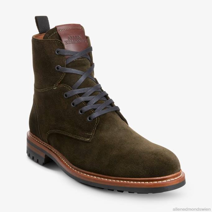 Allen Edmonds Schuhe D66B102 | Allen Edmonds Wetterfester Chapman-Kampfstiefel aus Wildleder Grün Männer