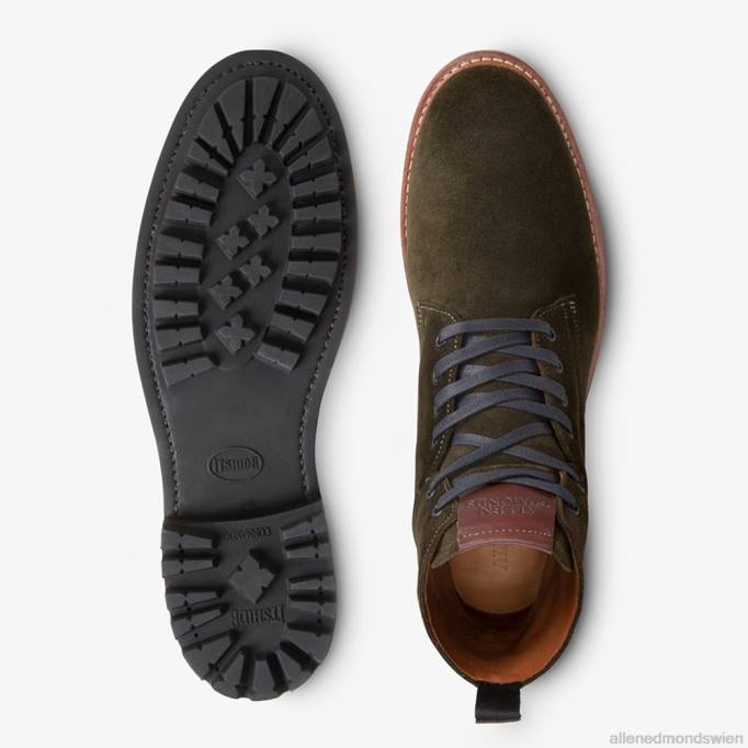 Allen Edmonds Schuhe D66B102 | Allen Edmonds Wetterfester Chapman-Kampfstiefel aus Wildleder Grün Männer