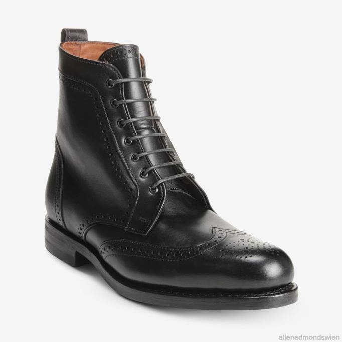 Allen Edmonds Schuhe D66B116 | Allen Edmonds Dalton Wingtip-Stiefel mit Dainite-Gummisohle Schwarz Männer