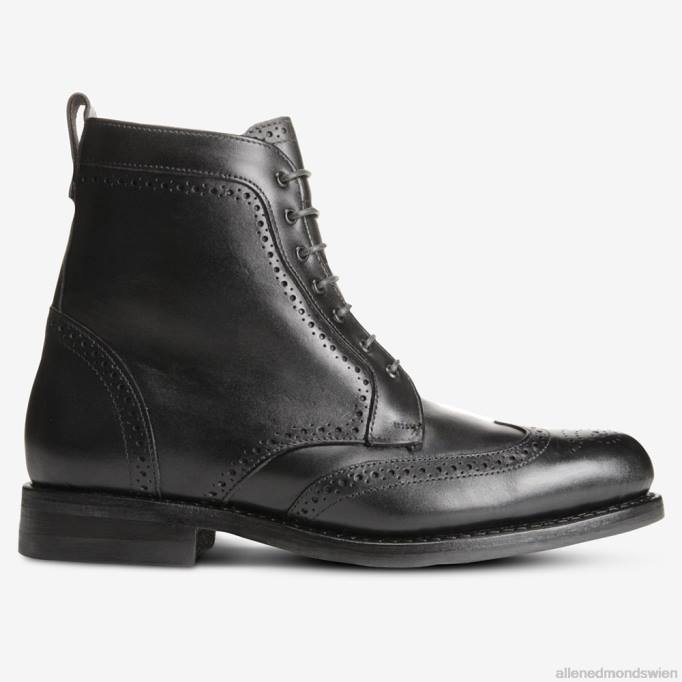 Allen Edmonds Schuhe D66B116 | Allen Edmonds Dalton Wingtip-Stiefel mit Dainite-Gummisohle Schwarz Männer