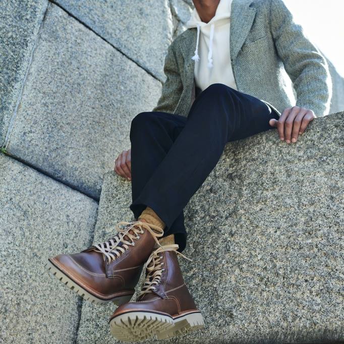 Allen Edmonds Schuhe D66B140 | Allen Edmonds Freeport wetterfester Stollenstiefel natürlich Männer