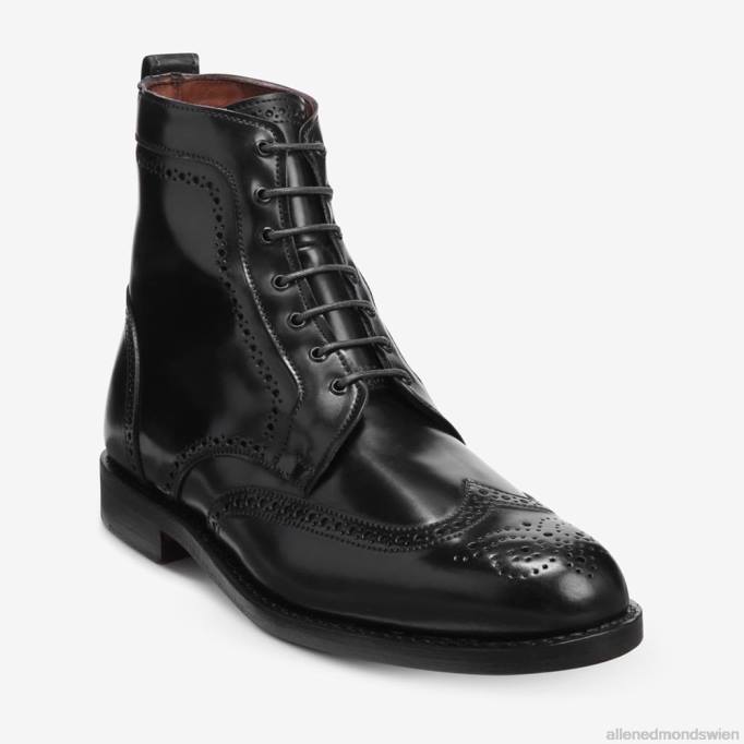 Allen Edmonds Schuhe D66B141 | Allen Edmonds Dalton-Shell-Cordovan-Kleiderstiefel schwarzer Cordovan Männer