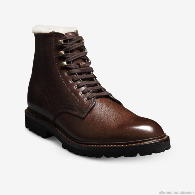 Allen Edmonds Schuhe D66B144 | Allen Edmonds Higgins Mill Hiker Shearling-Stiefel braunes Leder Männer