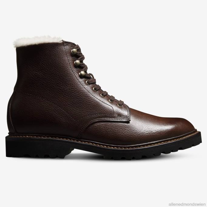 Allen Edmonds Schuhe D66B144 | Allen Edmonds Higgins Mill Hiker Shearling-Stiefel braunes Leder Männer