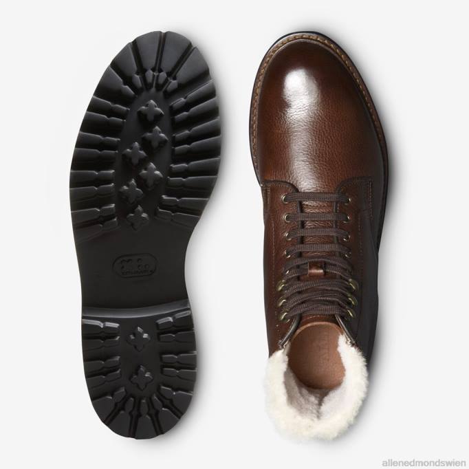 Allen Edmonds Schuhe D66B144 | Allen Edmonds Higgins Mill Hiker Shearling-Stiefel braunes Leder Männer
