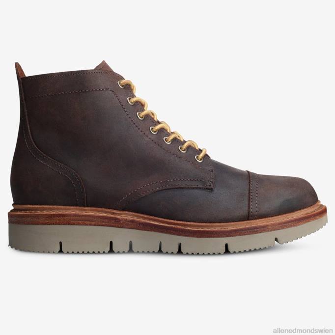Allen Edmonds Schuhe D66B148 | Allen Edmonds Wetterfester Park City-Schnürstiefel schnupftabakbraunes Wildleder Männer