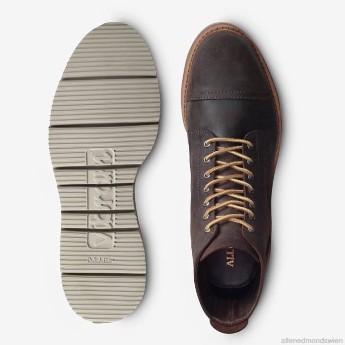 Allen Edmonds Schuhe D66B148 | Allen Edmonds Wetterfester Park City-Schnürstiefel schnupftabakbraunes Wildleder Männer