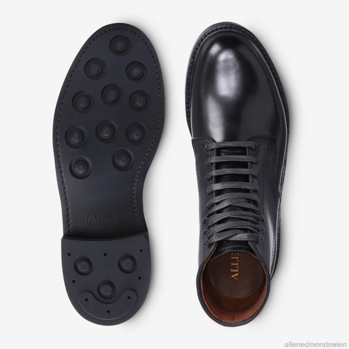 Allen Edmonds Schuhe D66B292 | Allen Edmonds Higgins-Mill-Stiefel mit Shell-Cordovan-Leder schwarzer Cordovan Männer