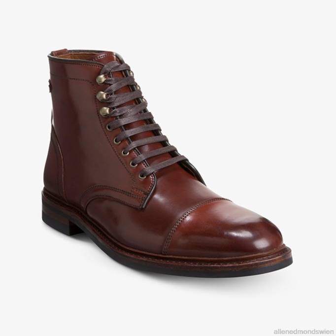 Allen Edmonds Schuhe D66B338 | Allen Edmonds Landon Shell Cordovan Captoe-Stiefel Chili-Cordovan Männer