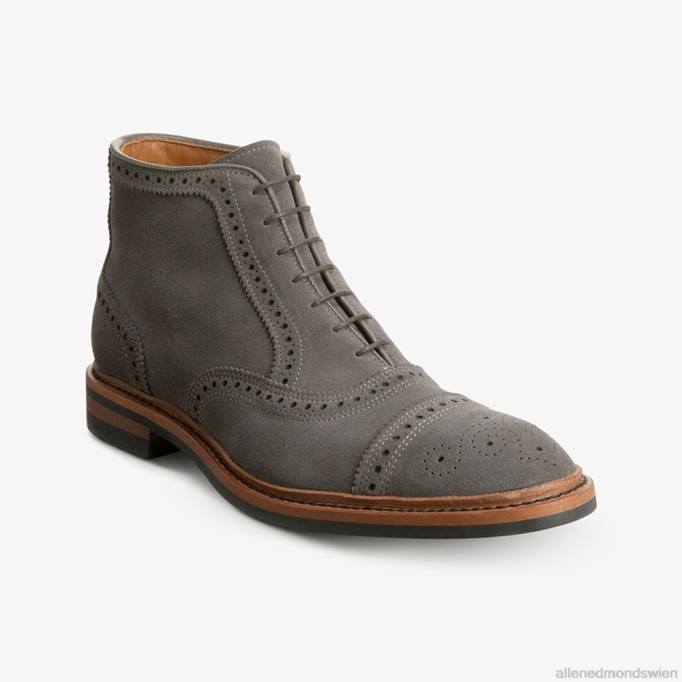 Allen Edmonds Schuhe D66B342 | Allen Edmonds Hamilton wetterfester Oxford-Kleiderstiefel magnetgraues Wildleder Männer