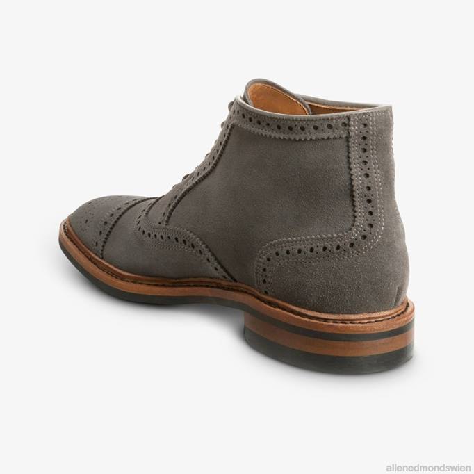 Allen Edmonds Schuhe D66B342 | Allen Edmonds Hamilton wetterfester Oxford-Kleiderstiefel magnetgraues Wildleder Männer