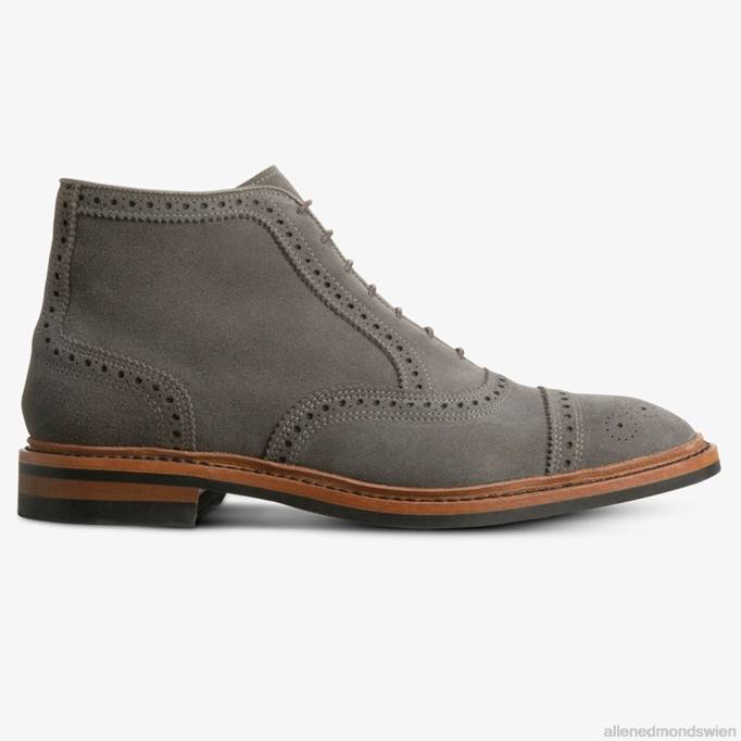 Allen Edmonds Schuhe D66B342 | Allen Edmonds Hamilton wetterfester Oxford-Kleiderstiefel magnetgraues Wildleder Männer