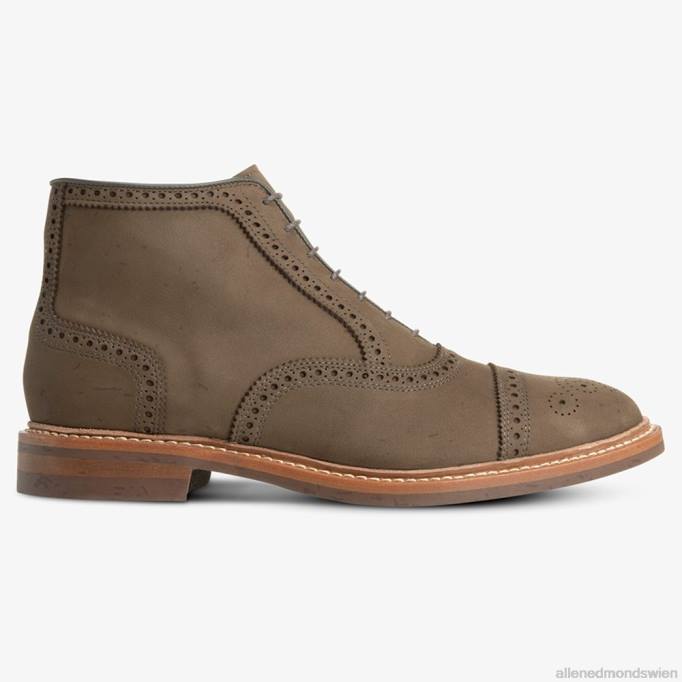 Allen Edmonds Schuhe D66B343 | Allen Edmonds Hamilton wetterfester Oxford-Kleiderstiefel braunes Nubuk Männer