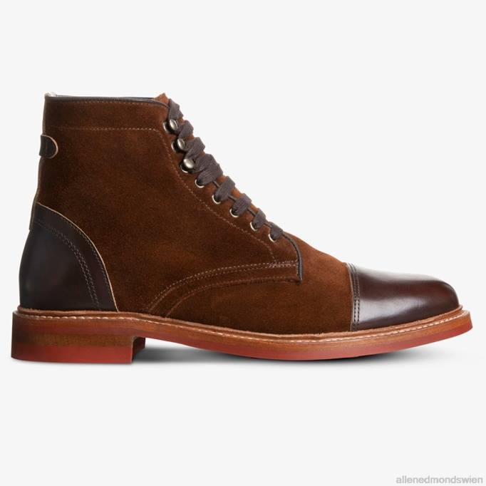 Allen Edmonds Schuhe D66B365 | Allen Edmonds Landon-Captoe-Stiefel schnupftabakbraunes Wildleder Männer