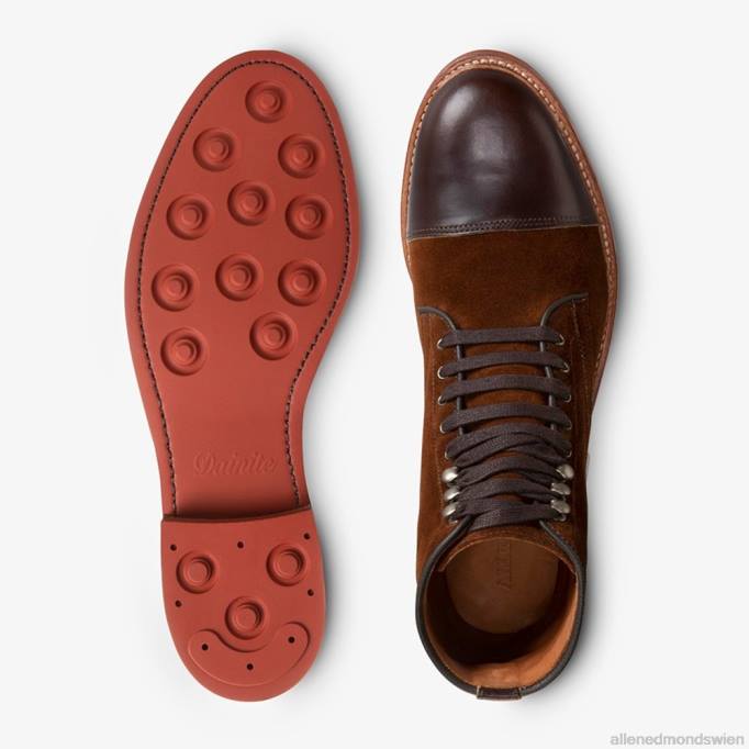 Allen Edmonds Schuhe D66B365 | Allen Edmonds Landon-Captoe-Stiefel schnupftabakbraunes Wildleder Männer