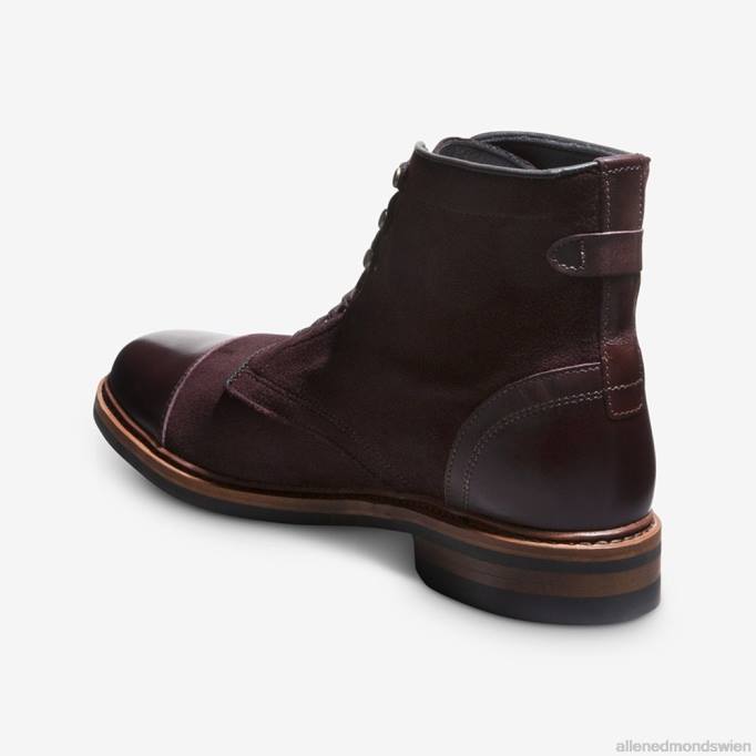 Allen Edmonds Schuhe D66B367 | Allen Edmonds Landon-Captoe-Stiefel Burgunderrotes Wildleder Männer