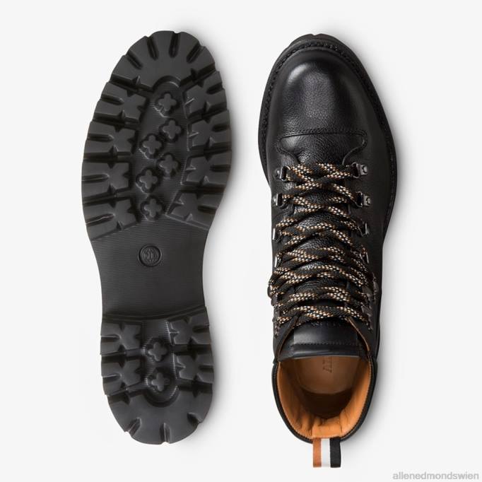 Allen Edmonds Schuhe D66B392 | Allen Edmonds Aspen Hiker wetterfester Stollenstiefel schwarze Maserung Männer