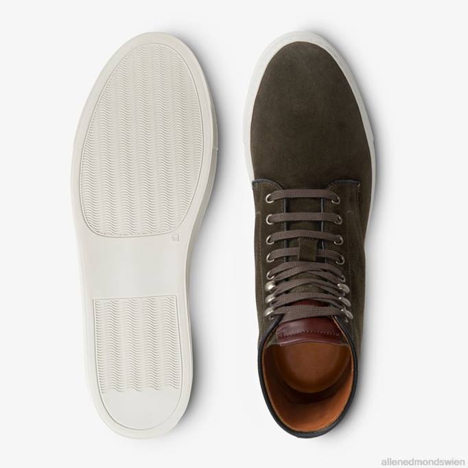 Allen Edmonds Schuhe D66B425 | Allen Edmonds High-Top-Sneaker von Higgins Mill Loden-Wildleder Männer
