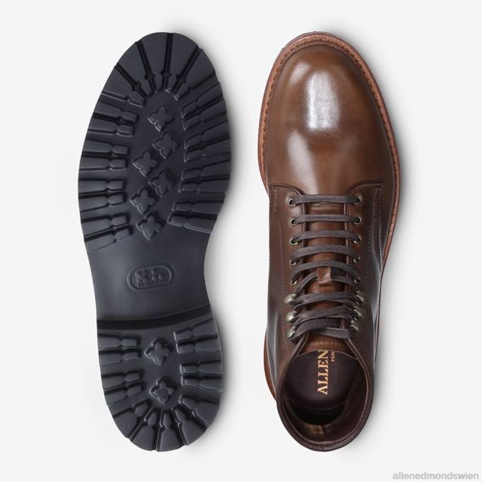 Allen Edmonds Schuhe D66B469 | Allen Edmonds Higgins-Mill-Stiefel mit Stollensohle naturbraunes Leder Männer