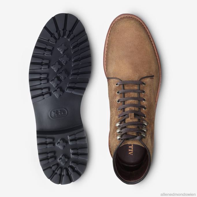 Allen Edmonds Schuhe D66B470 | Allen Edmonds Higgins-Mill-Stiefel mit Stollensohle hellbraunes Wildleder Männer